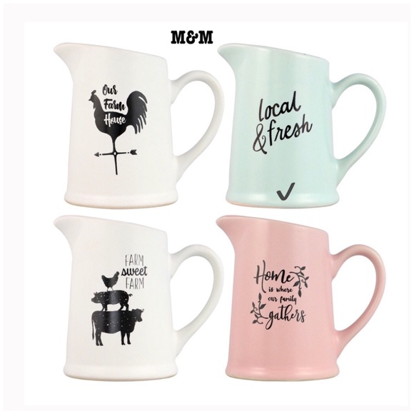 Porcelain Pitchers with Inspirational Local &fresh - Picture 1 of 1